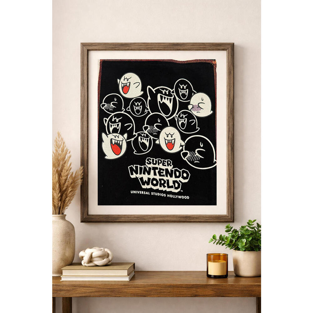 two face threads boo super mario smalls patch wall art‎ decor custom upcycled